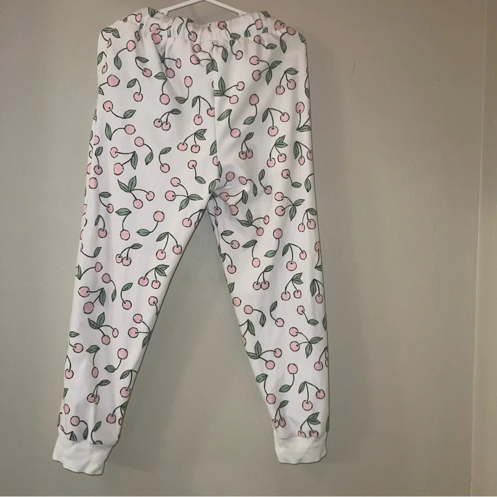 Sweethoney Cherry Print Kids Pajamas Joggers Set